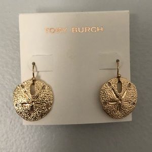 Tory Burch sand dollar dangle earrings
